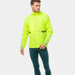 Online Tech Afterhours Running Jacket Men - Neon Yellow Running Clothing
