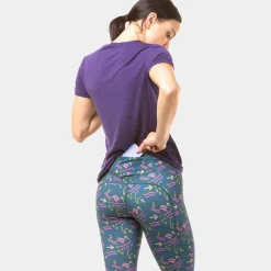 Shop Tech Crop Running Tights Women - Petrol, Multicoloured Running Clothing