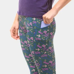 Shop Tech Crop Running Tights Women - Petrol, Multicoloured Running Clothing