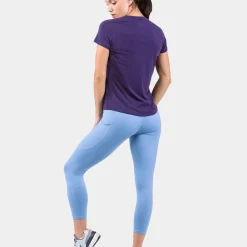 Best Tech Crop Tight Women - Light Blue Pants|Running Clothing