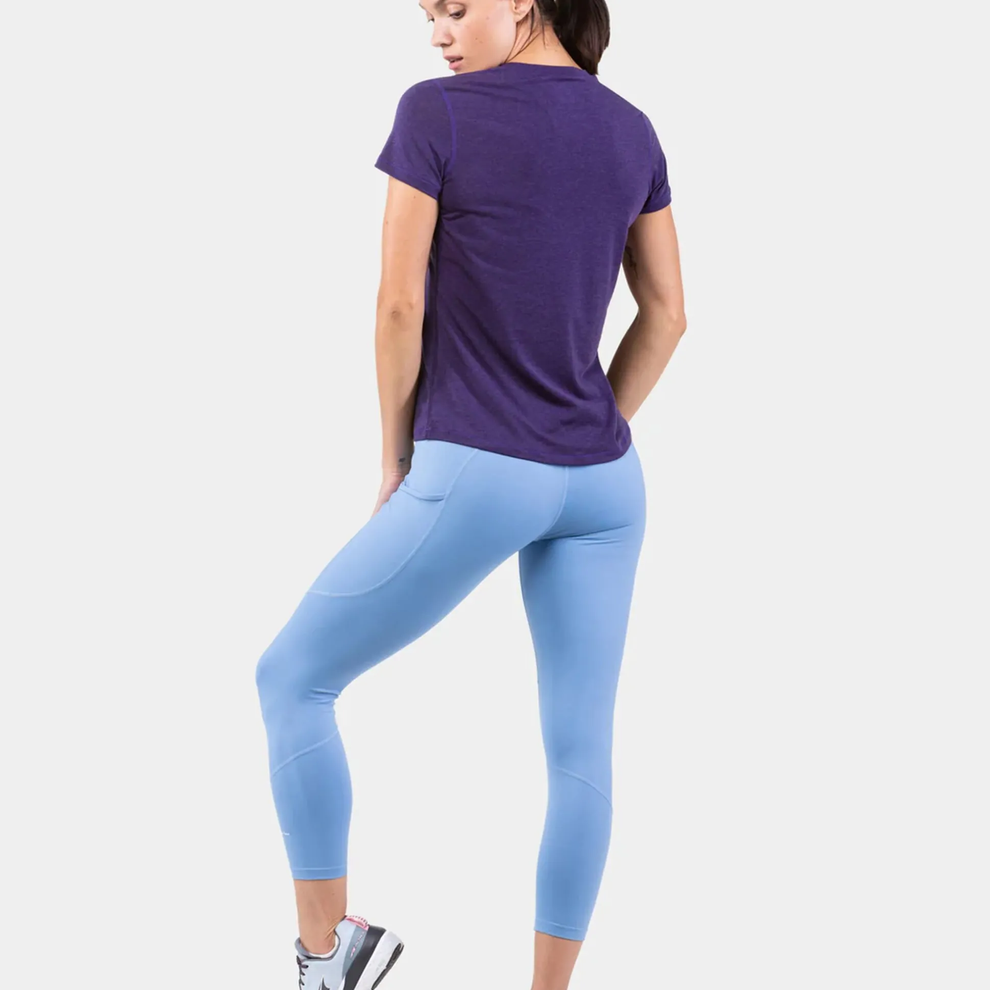 Best Tech Crop Tight Women - Light Blue Pants|Running Clothing