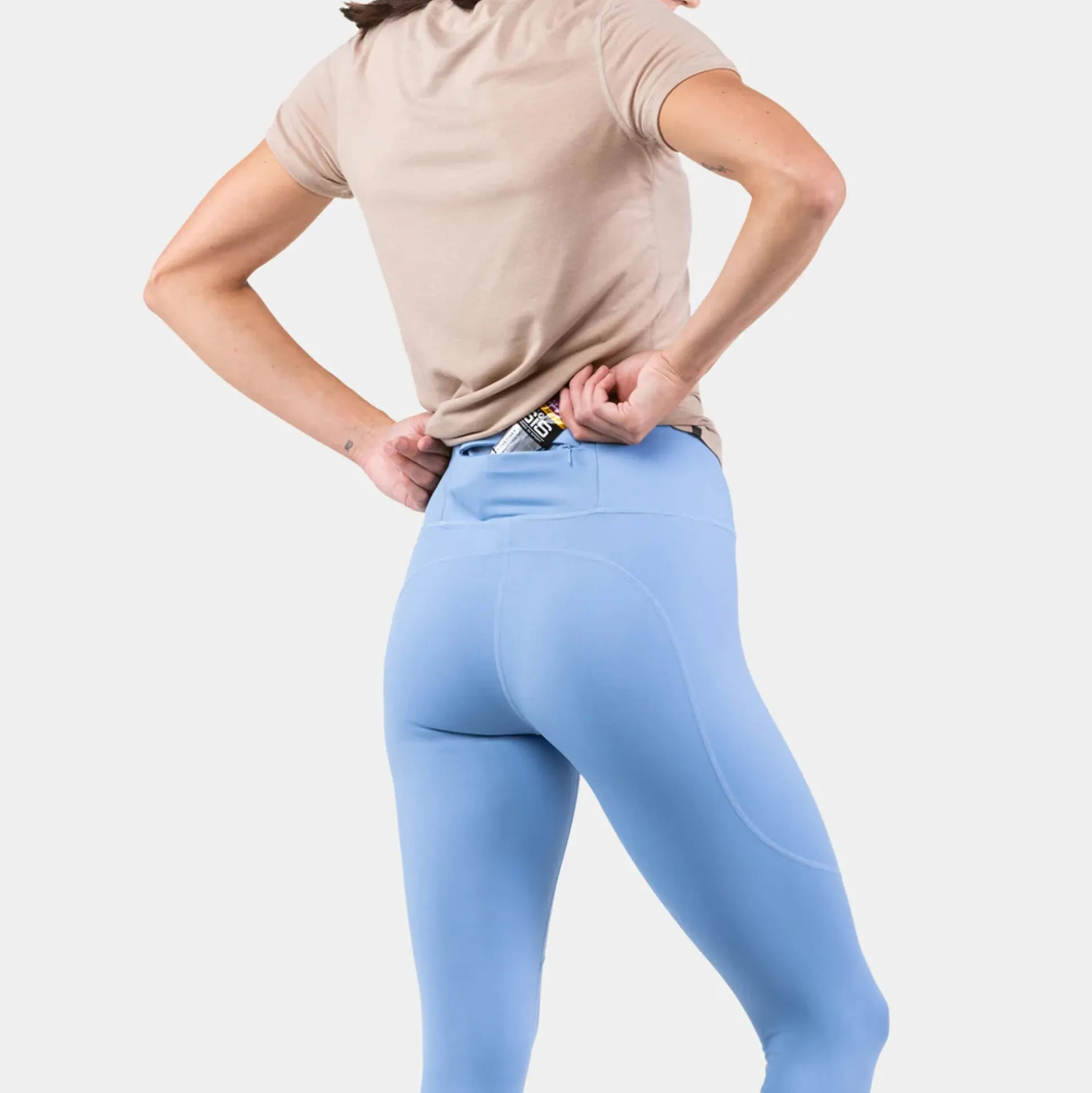 Best Tech Crop Tight Women - Light Blue Pants|Running Clothing