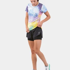 Sale Tech Golden Hour Running Shirt Women - Violet, Yellow Running Clothing
