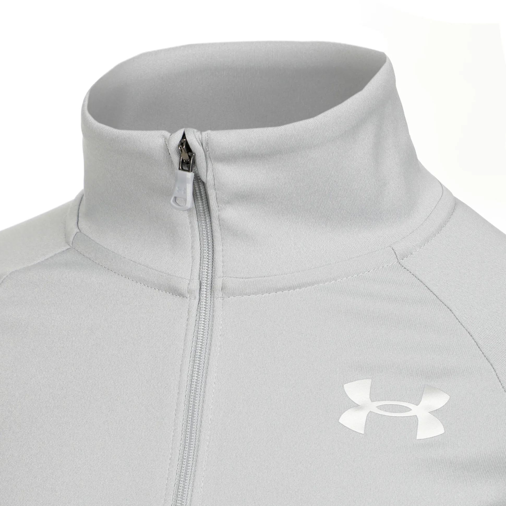 Online Tech Graphic Half-Zip Long Sleeve Girls - Lightgrey, Silver Shirts