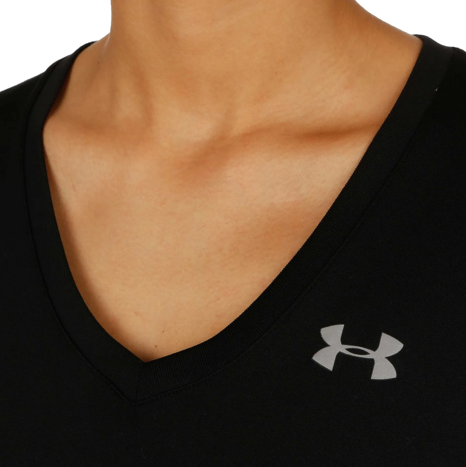 Cheap Tech Solid T-Shirt Women - Black, Silver Shirts