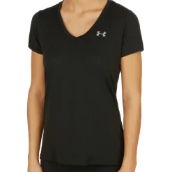 Cheap Tech Solid T-Shirt Women - Black, Silver Shirts