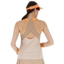 Cheap Tech Tank Top Women - Cream, Brown Tops