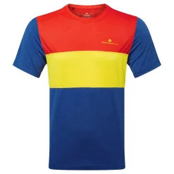 Fashion Tech Trio Running Shirt Men - Blue, Orange Running Clothing
