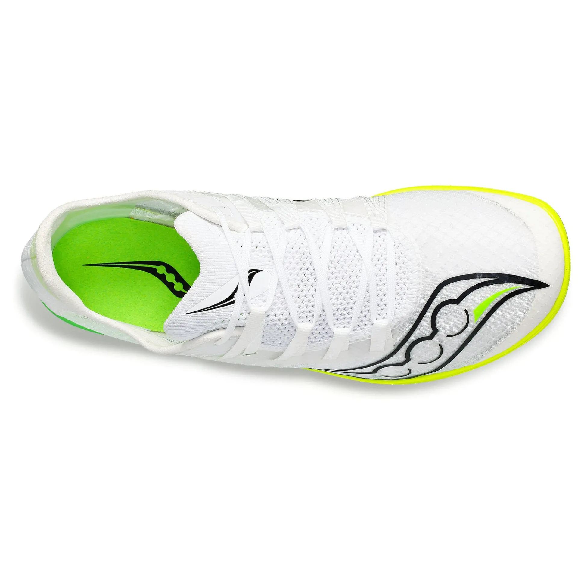 Cheap Terminal VT Spike Shoes Men - White, Neon Yellow Running Shoes