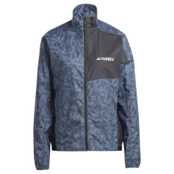 Clearance Terrex Trail Wind Running Jacket Women - Grey, Black Running Clothing