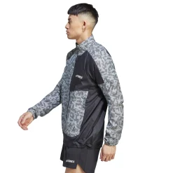 New Terrex Trail Wind Running Jacket Men - Grey, Black Running Clothing