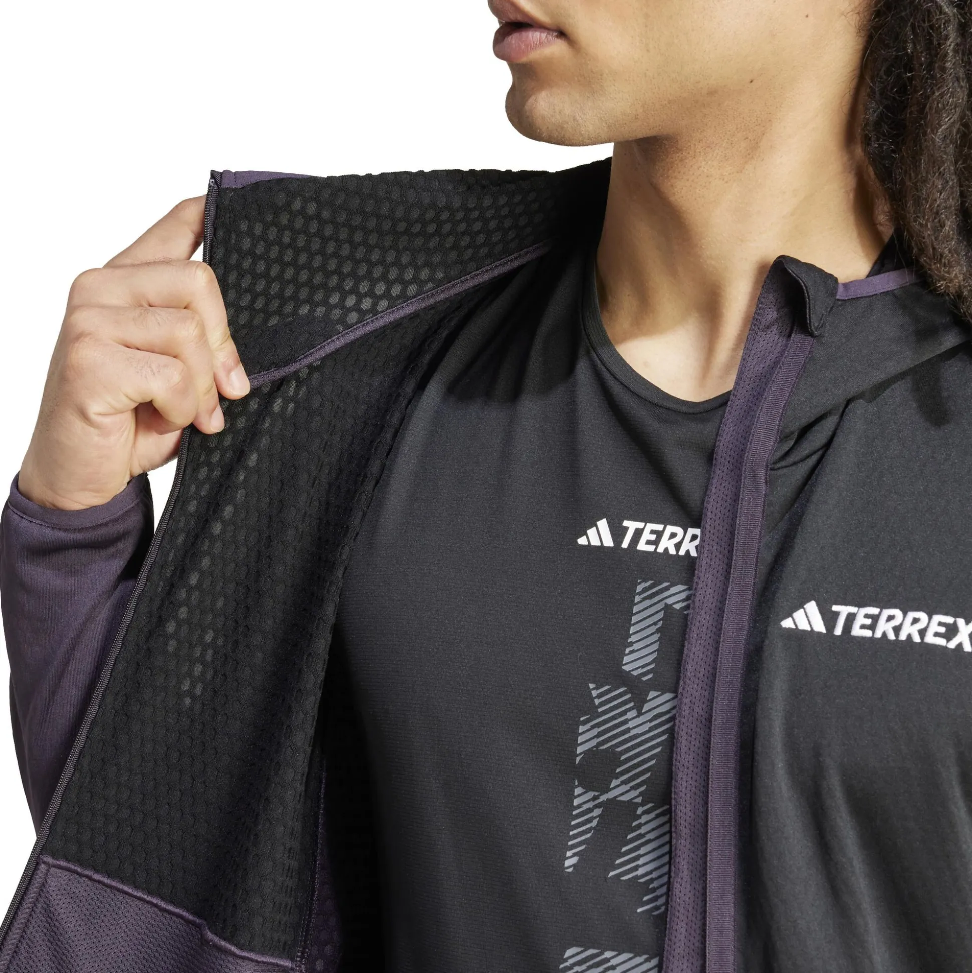 Shop Terrex XPR Light Flatlock Running Jacket Men - Dark Blue Running Clothing