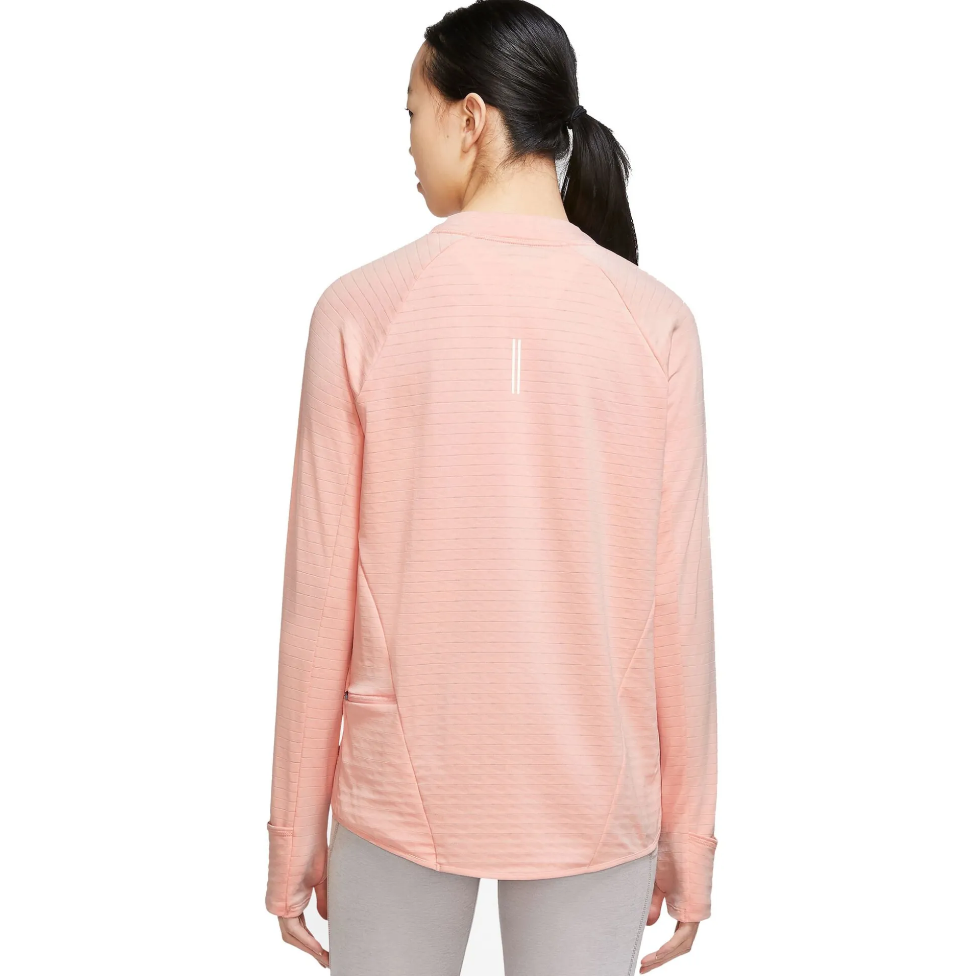 Fashion Therma-Fit Element Crew Running Top Women - Beige, Grey Running Clothing