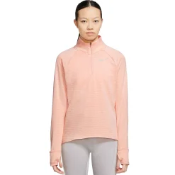 Cheap Therma-Fit Element Half-Zip Running Top Women - Coral, Grey Running Clothing