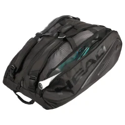 New Tour Team 15R Megacombi Racket Bag Special Edition - Black, Schwarz Glänzend Racket Bags