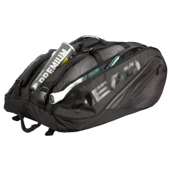 New Tour Team 15R Megacombi Racket Bag Special Edition - Black, Schwarz Glänzend Racket Bags