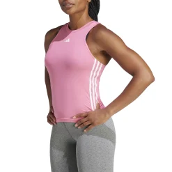 Shop Training ES 3 Stripes Tank Top Women - Pink, White Tops