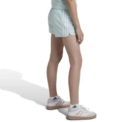 Shop Training Essential 3Stripes Shorts Girls - Mint, White Shorts