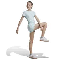 Shop Training Essential 3Stripes Shorts Girls - Mint, White Shorts