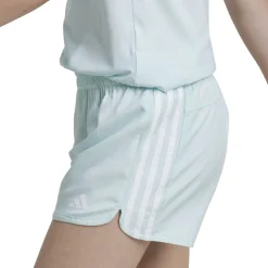 Shop Training Essential 3Stripes Shorts Girls - Mint, White Shorts