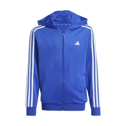 Cheap Training Essentials 3 Stripes Zip Hoodie Kids - Blue, White Jackets
