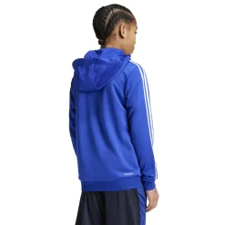 Cheap Training Essentials 3 Stripes Zip Hoodie Kids - Blue, White Jackets