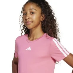 Clearance Training Essentials 3 Stripes T-Shirt Kids - Pink, White Shirts