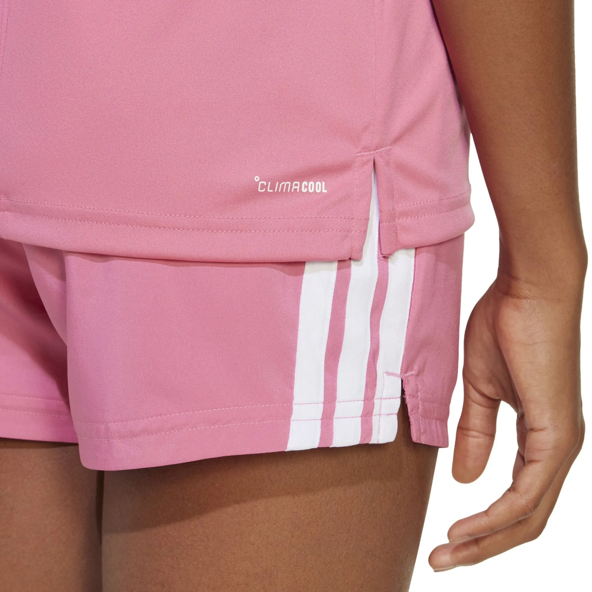 Clearance Training Essentials 3 Stripes T-Shirt Kids - Pink, White Shirts