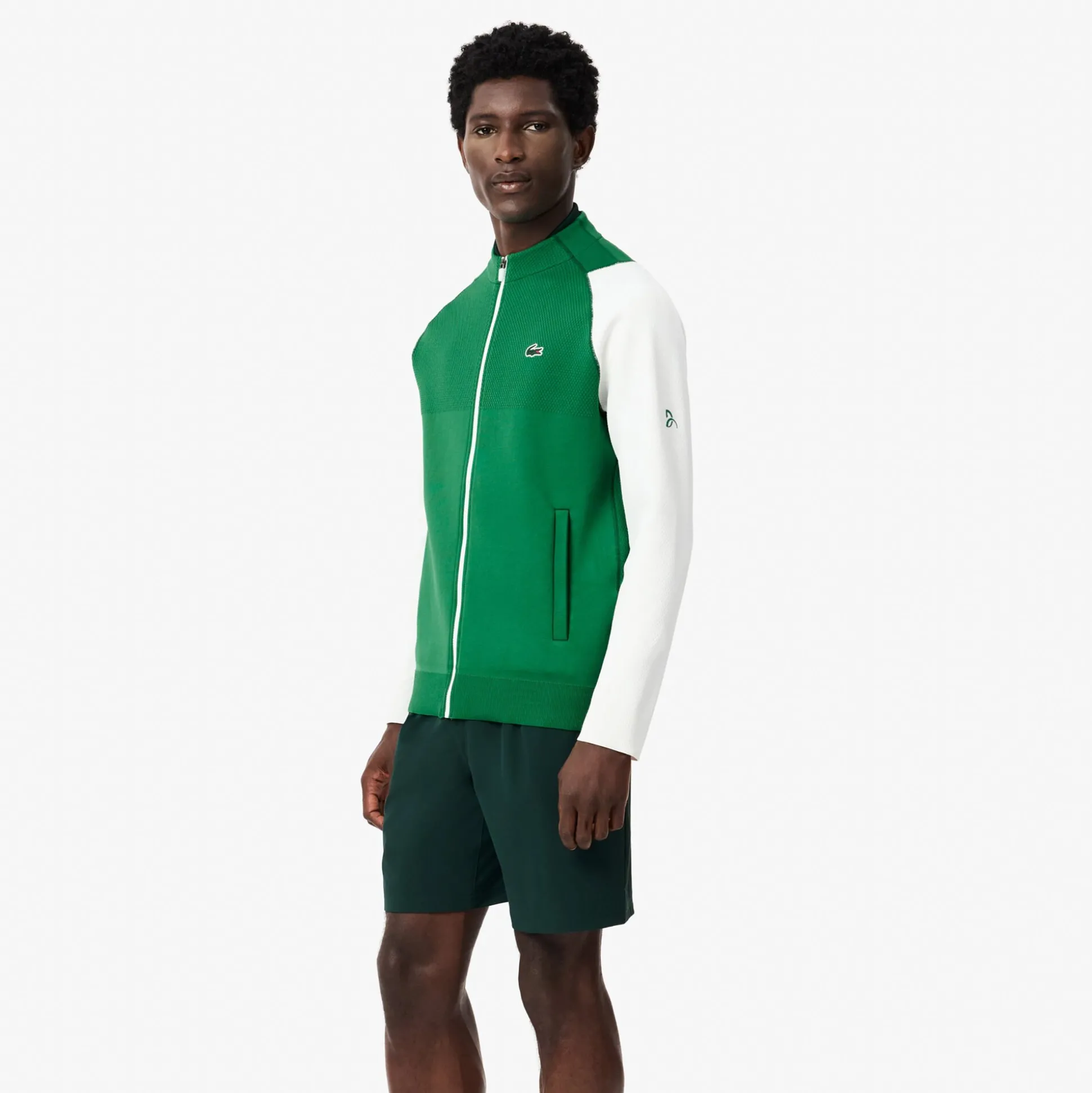Store Training Jacket Men - Green, White Jackets