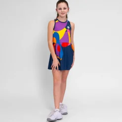 Outlet Twiggy Dress Girls - Dark Blue, Multicoloured Dresses