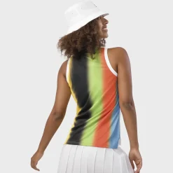 Fashion Vogue Tank Top Women - White, Multicoloured Tops