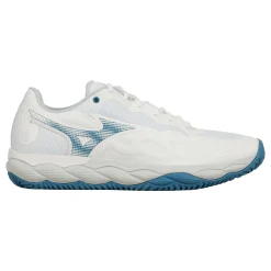 Clearance Wave Enforce Court Clay Court Shoe Women - White, Blue Clay Court Shoes