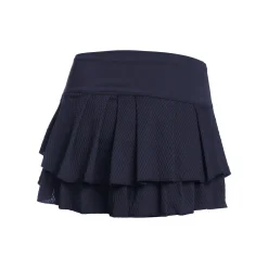Store Wavy Pleat Tier Skirt Women - Dark Blue Skirts