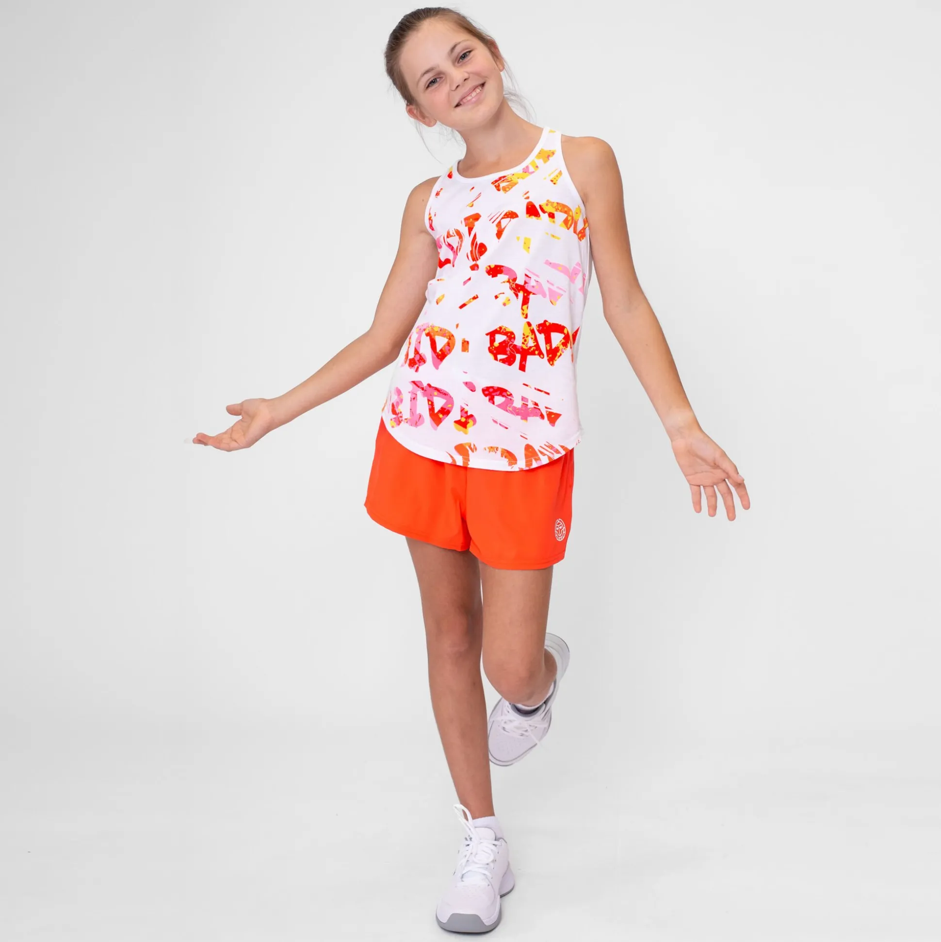 Clearance Wild Arts Chill Junior Tank Top Girls - White, Multicoloured Tops
