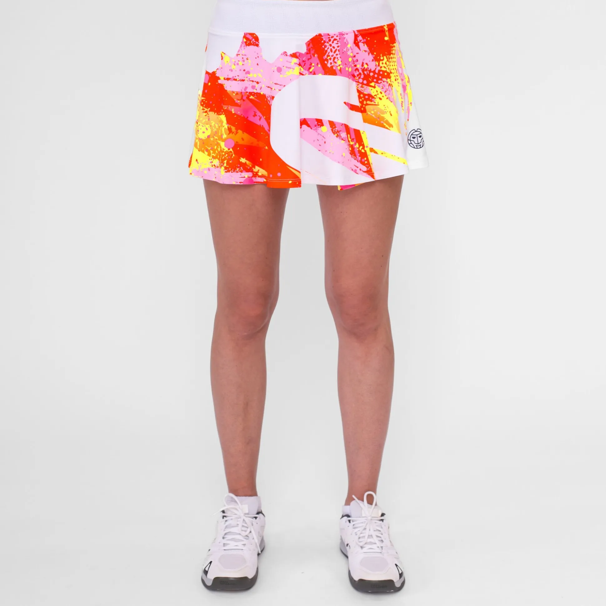 Outlet Wild Arts Printed Wavy Skirt Women - White, Multicoloured Skirts