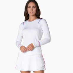 Cheap Winning Streak Long Sleeve Women - White Shirts