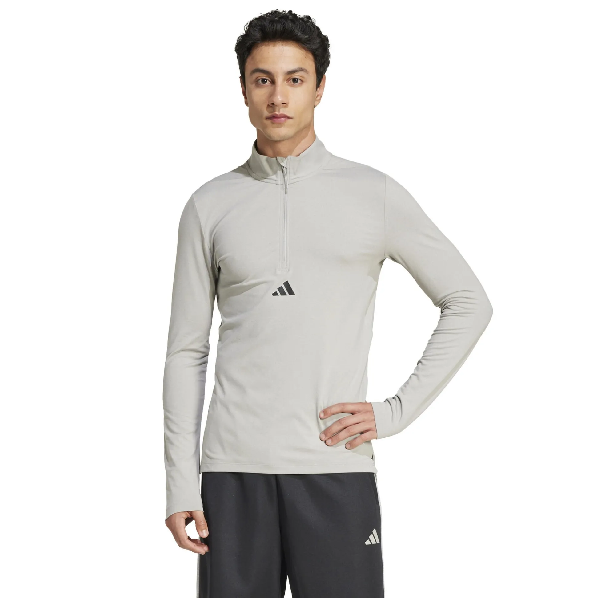 Hot Workout Half-Zip Long Sleeve Men - Shirts