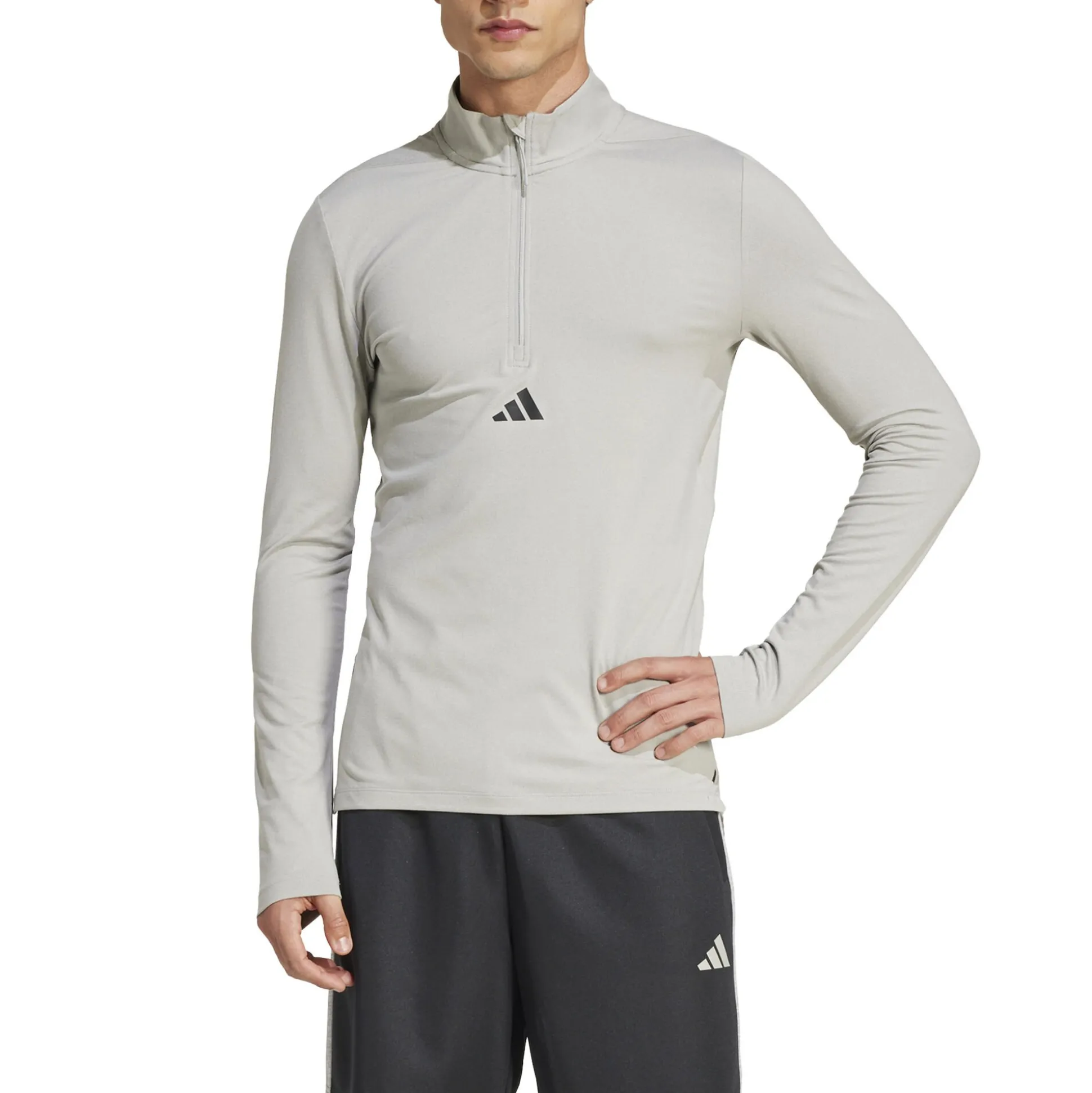 Hot Workout Half-Zip Long Sleeve Men - Shirts