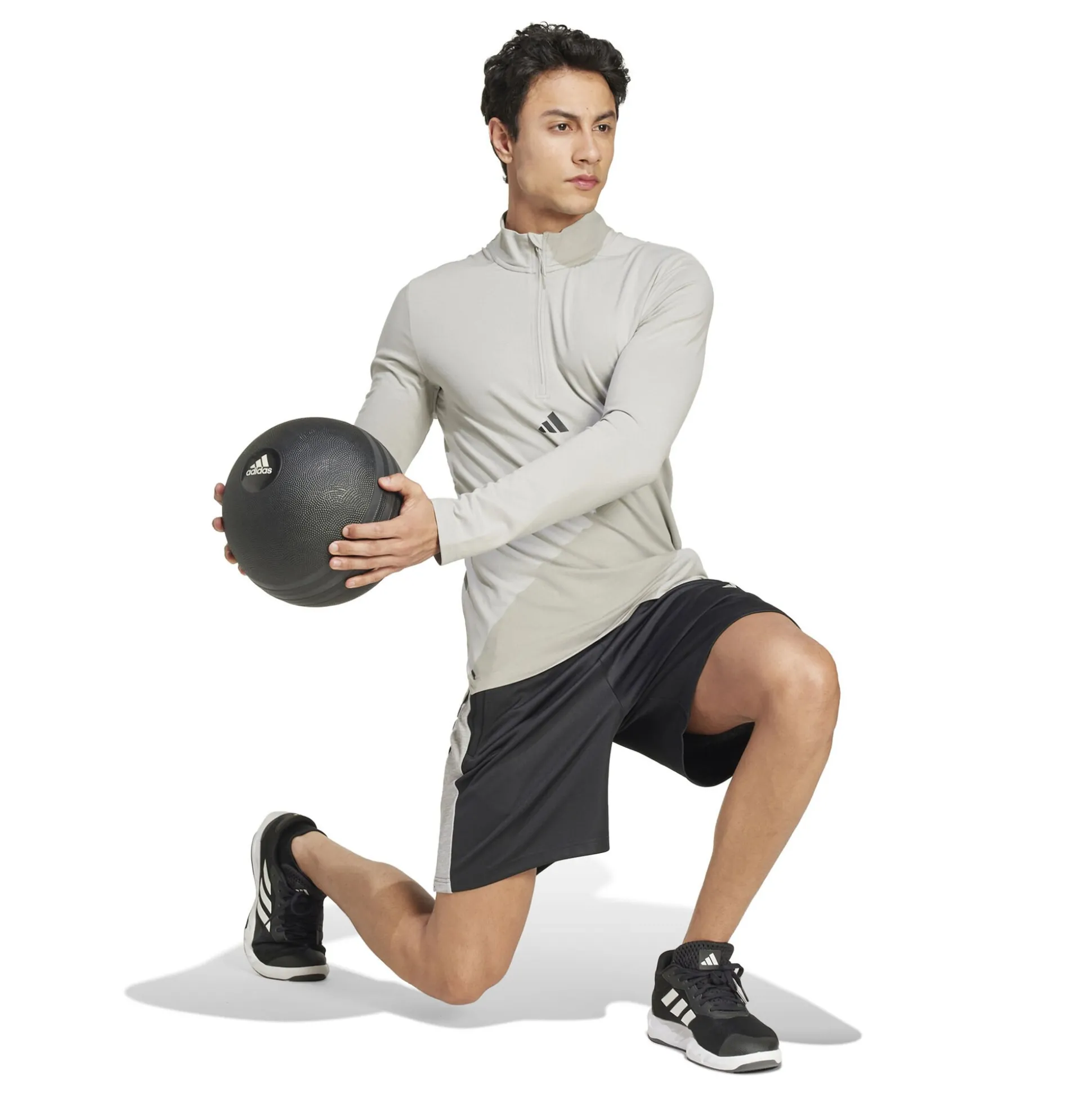 Hot Workout Half-Zip Long Sleeve Men - Shirts