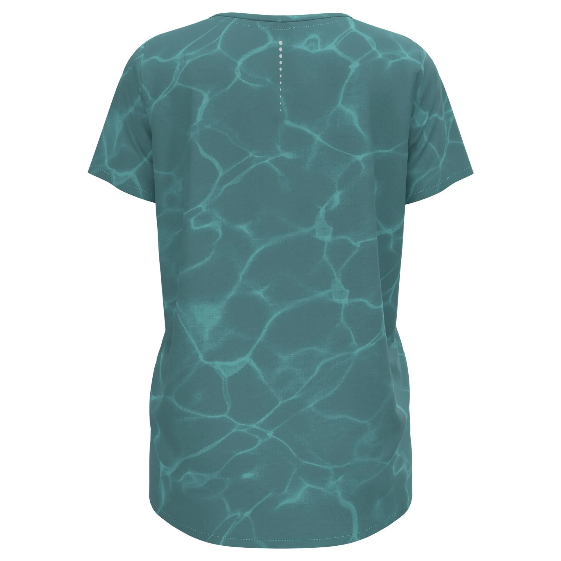 Online Zeroweight Chill-Tec Print Crew Neck Running Shirt Women - Blue Grey Running Clothing