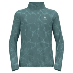 Best Zeroweight Print Running Jacket Men - Blue Grey Running Clothing